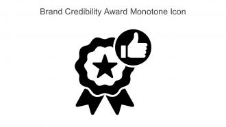 Brand Credibility Award Monotone Icon In Powerpoint Pptx Png And Editable Eps Format