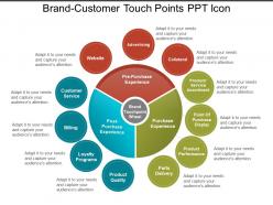 Brand customer touch points ppt icon