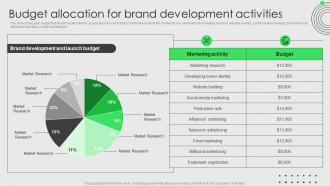 Brand Development And Launch Strategy Budget Allocation For Brand Development Activities