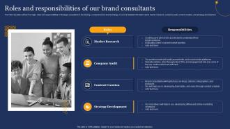 Brand Development Consulting Proposal Roles And Responsibilities Of Our Brand Consultants