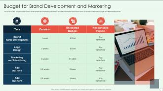 Brand Development Guide Budget For Brand Development And Marketing