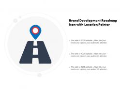 Brand development roadmap icon with location pointer
