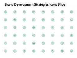 Brand development strategies icons slide ppt powerpoint presentation show format ideas