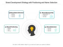 Brand development strategy with positioning and name selection