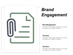 Brand engagement ppt powerpoint presentation icon design templates cpb