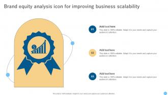 Brand Equity Analysis Icon For Improving Business Scalability