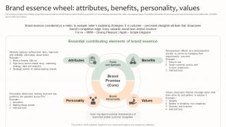 Brand Essence Wheel Attributes Benefits Personality Values Effective Brand Management