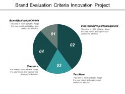 Brand evaluation criteria innovation project management management matrix cpb