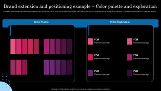 Brand Extension And Positioning Example Color Palette Strategic Brand Extension Launching