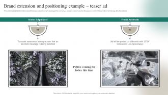 Brand Extension And Positioning Example Teaser Ad Positioning A Brand Extension