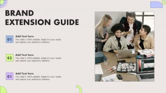 Brand Extension Guide Ppt Powerpoint Presentation File Deck