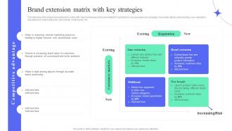 Brand Extension Matrix With Key Strategies How To Perform Product Lifecycle Extension