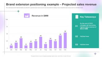 Brand Extension Positioning Example Projected Sales Revenue
