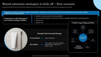 Brand Extension Strategies To Kick Off New Occasion Strategic Brand Extension Launching