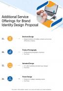 Brand Identity Design Proposal For Additional Service Offerings One Pager Sample Example Document