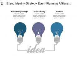 Brand identity strategy event planning affiliate marketing business opportunities cpb