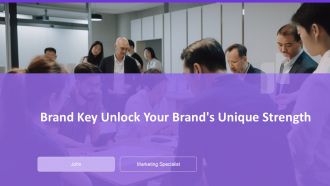 Brand Key Unlock Your Brands Unique Strength PPT Template AT