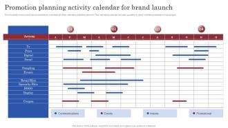 Brand Launch Marketing Plan Promotion Planning Activity Calendar For Brand Launch Branding SS V