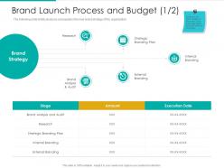 Brand Launch Process And Budget Analysis Plan Brand Ppt Pictures Graphic Tips