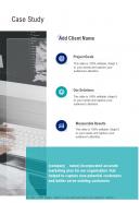 Brand Launch Proposal Case Study One Pager Sample Example Document