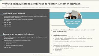 Brand Maintenance Ways To Improve Brand Awareness For Better Customer Outreach