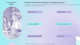 Brand Management Consulting Proposal Powerpoint Presentation Slides Professional Impressive