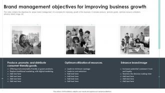 Brand Management Objectives For Improving Business Growth