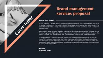 Brand Management Services Proposal Ppt Slides Background Images
