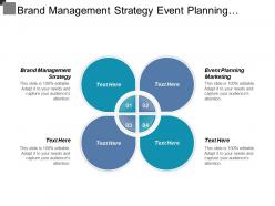 Brand management strategy event planning marketing marketing strategies cpb