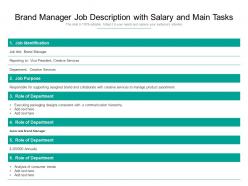 Brand manager job description with salary and main tasks