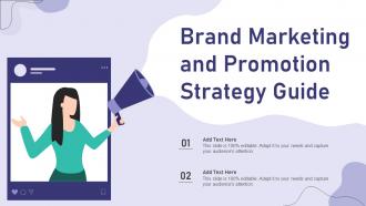Brand Marketing And Promotion Strategy Guide Ppt Slides Introduction
