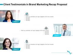 Brand Marketing Recap Proposal Template Powerpoint Presentation