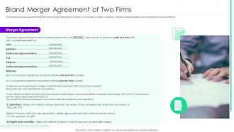 Brand Merger Agreement Of Two Firms