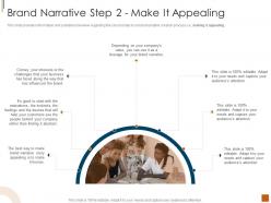 Brand Narrative Step 2 Make It Appealing Elements And Types Of Brand Narrative Structures Ppt Icon