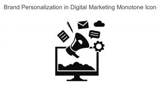 Brand Personalization In Digital Marketing Monotone Icon In Powerpoint Pptx Png And Editable Eps Format