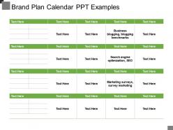 Brand Plan Calendar Ppt Examples