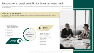 Brand Portfolio Management Introduction To Brand Portfolio For Better Customer Reach Branding SS