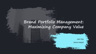 Brand Portfolio Management Maximizing Company Value PPT Mockup AT