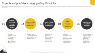 Brand Portfolio Strategy And Brand Architecture Major Brand Portfolio Strategy Guiding Principles
