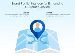 Brand positioning icon for enhancing customer service