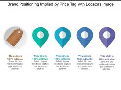 Brand positioning implied by price tag with locators image