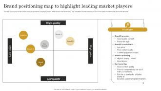 Brand Positioning Map To Highlight Seo Content Plan To Improve Website Traffic Strategy SS V