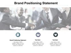 Brand positioning statement ppt powerpoint presentation icon deck cpb