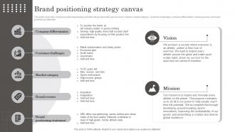 Brand Positioning Strategy Canvas Developing Brand Leadership Capabilities