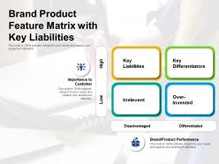 Brand Product Feature Matrix With Key Liabilities