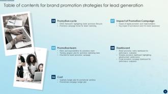 Brand Promotion Strategies For Lead Generation Powerpoint Presentation Slides