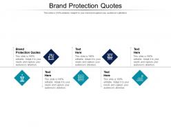 Brand protection quotes ppt powerpoint presentation show format ideas cpb