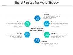 Brand purpose marketing strategy ppt powerpoint presentation slides ideas cpb