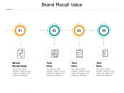 Brand recall value ppt powerpoint presentation infographics designs cpb