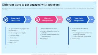 Brand Reinforcement Strategies Different Ways To Get Engaged With Sponsors